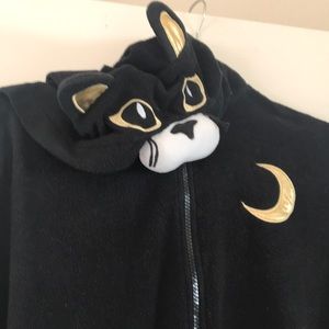 Full-length adult cat onesie